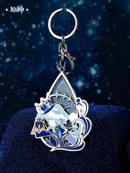 Furina Stage Focus Quicksand Metal Keychain