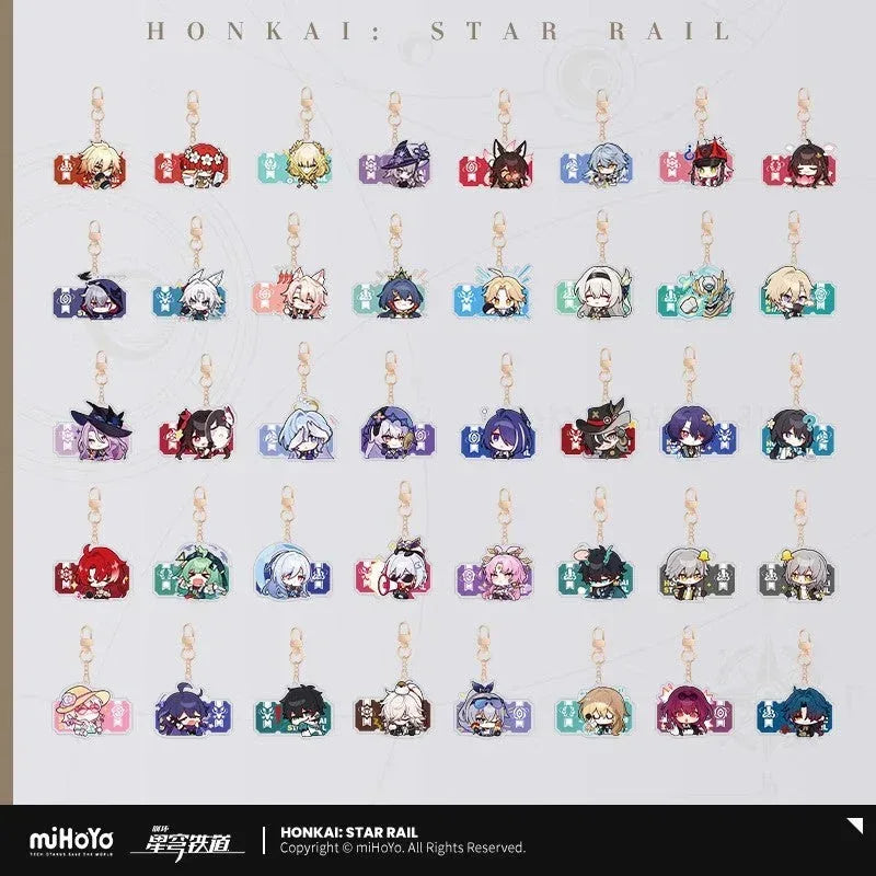 Pom-Pom Exhibition Series Acrylic Keychain Honkai: Star Rail Sunday (B) ACG Go Anime www.acg-go.com Acheron, Aglaea, Anaxa, Argenti, Aventurine, Black Swan, Blade, Boothill, Caelus, Castorice, Cerydra, Cipher, Dan Heng, Dan Heng • Imbibitor Lunae, Dr. Ratio, Firefly, Fu Xuan, Fugue, Huohuo, Hyacine, Hysilens, Jade, Jing Yuan, Jingliu, Kafka, Luocha, March 7th, Mydei, Pendant & Keychain, Phainon, Robin, Ruan Mei, Sam, Seele, Silver Wolf, Sparkle, Stelle, Sunday, The Herta, Topaz, Trailblazer, Tribbie