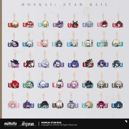 Pom-Pom Exhibition Series Acrylic Keychain Honkai: Star Rail Sunday (B) ACG Go Anime www.acg-go.com Acheron, Aglaea, Anaxa, Argenti, Aventurine, Black Swan, Blade, Boothill, Caelus, Castorice, Cerydra, Cipher, Dan Heng, Dan Heng • Imbibitor Lunae, Dr. Ratio, Firefly, Fu Xuan, Fugue, Huohuo, Hyacine, Hysilens, Jade, Jing Yuan, Jingliu, Kafka, Luocha, March 7th, Mydei, Pendant & Keychain, Phainon, Robin, Ruan Mei, Sam, Seele, Silver Wolf, Sparkle, Stelle, Sunday, The Herta, Topaz, Trailblazer, Tribbie