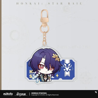 Honkai: Star Rail Pom-Pom Exhibition Series Acrylic Keychain Dr. Ratio ACG Go Anime www.acg-go.com Acheron, Aglaea, Anaxa, Argenti, Aventurine, Black Swan, Blade, Boothill, Caelus, Castorice, Cerydra, Cipher, Dan Heng, Dan Heng • Imbibitor Lunae, Dr. Ratio, Firefly, Fu Xuan, Fugue, Huohuo, Hyacine, Hysilens, Jade, Jing Yuan, Jingliu, Kafka, Luocha, March 7th, Mydei, Pendant & Keychain, Phainon, Robin, Ruan Mei, Sam, Seele, Silver Wolf, Sparkle, Stelle, Sunday, The Herta, Topaz, Trailblazer, Tribbie