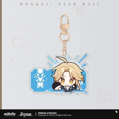 Honkai: Star Rail Pom-Pom Exhibition Series Acrylic Keychain Yanqing ACG Go Anime www.acg-go.com Acheron, Aglaea, Anaxa, Argenti, Aventurine, Black Swan, Blade, Boothill, Caelus, Castorice, Cerydra, Cipher, Dan Heng, Dan Heng • Imbibitor Lunae, Dr. Ratio, Firefly, Fu Xuan, Fugue, Huohuo, Hyacine, Hysilens, Jade, Jing Yuan, Jingliu, Kafka, Luocha, March 7th, Mydei, Pendant & Keychain, Phainon, Robin, Ruan Mei, Sam, Seele, Silver Wolf, Sparkle, Stelle, Sunday, The Herta, Topaz, Trailblazer, Tribbie