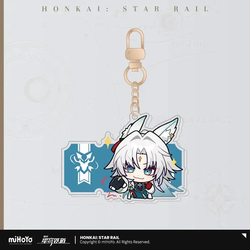 Honkai: Star Rail Pom-Pom Exhibition Series Acrylic Keychain Feixiao ACG Go Anime www.acg-go.com Acheron, Aglaea, Anaxa, Argenti, Aventurine, Black Swan, Blade, Boothill, Caelus, Castorice, Cerydra, Cipher, Dan Heng, Dan Heng • Imbibitor Lunae, Dr. Ratio, Firefly, Fu Xuan, Fugue, Huohuo, Hyacine, Hysilens, Jade, Jing Yuan, Jingliu, Kafka, Luocha, March 7th, Mydei, Pendant & Keychain, Phainon, Robin, Ruan Mei, Sam, Seele, Silver Wolf, Sparkle, Stelle, Sunday, The Herta, Topaz, Trailblazer, Tribbie