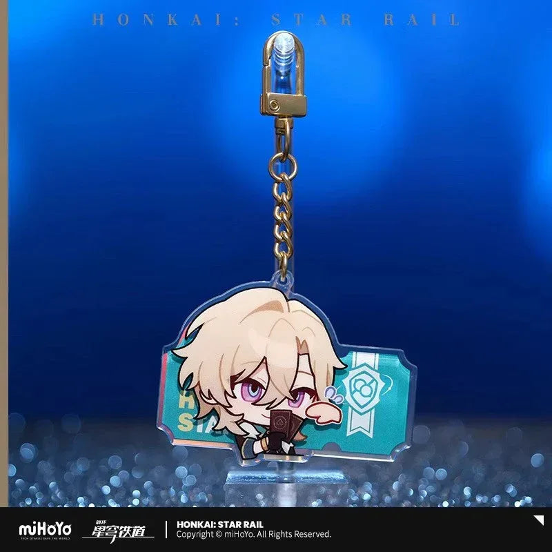 Pom-Pom Exhibition Series Acrylic Keychain Honkai: Star Rail Sunday (B) ACG Go Anime www.acg-go.com Acheron, Aglaea, Anaxa, Argenti, Aventurine, Black Swan, Blade, Boothill, Caelus, Castorice, Cerydra, Cipher, Dan Heng, Dan Heng • Imbibitor Lunae, Dr. Ratio, Firefly, Fu Xuan, Fugue, Huohuo, Hyacine, Hysilens, Jade, Jing Yuan, Jingliu, Kafka, Luocha, March 7th, Mydei, Pendant & Keychain, Phainon, Robin, Ruan Mei, Sam, Seele, Silver Wolf, Sparkle, Stelle, Sunday, The Herta, Topaz, Trailblazer, Tribbie