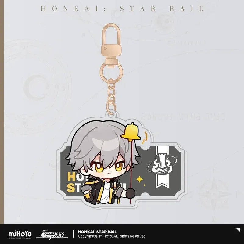 Pom-Pom Exhibition Series Acrylic Keychain Honkai: Star Rail Trailblazer Caelus (Male) ACG Go Anime