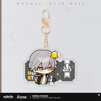 Pom-Pom Exhibition Series Acrylic Keychain Honkai: Star Rail Trailblazer Caelus (Male) ACG Go Anime