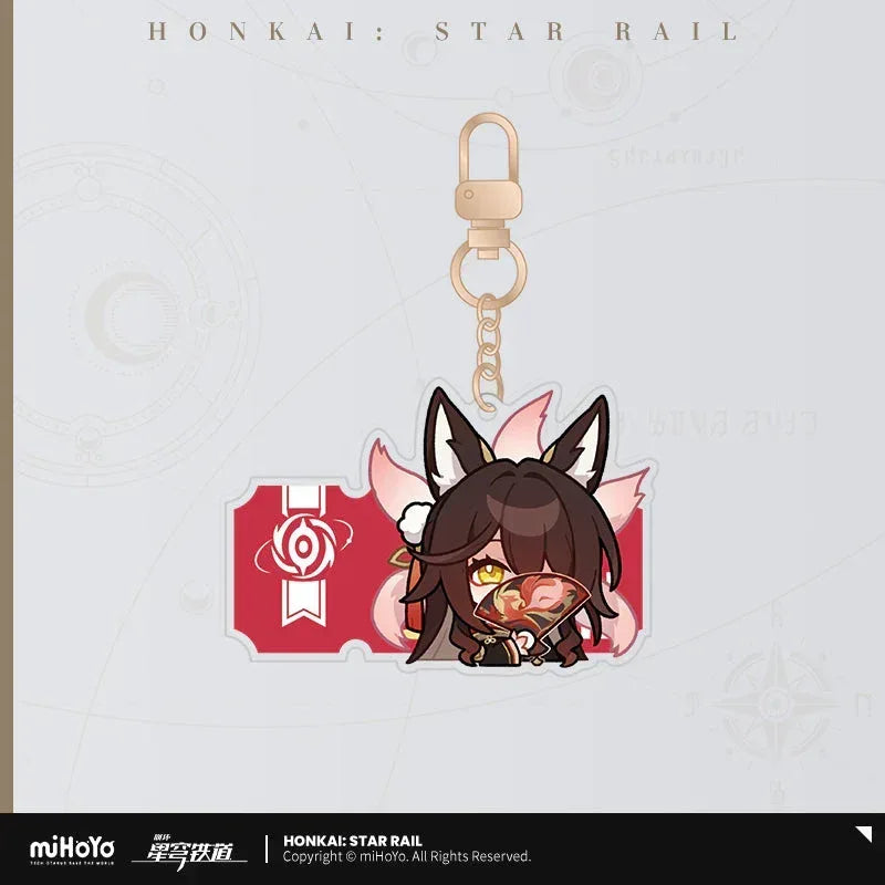 Honkai: Star Rail Pom-Pom Exhibition Series Acrylic Keychain Fugue (B) ACG Go Anime www.acg-go.com Acheron, Aglaea, Anaxa, Argenti, Aventurine, Black Swan, Blade, Boothill, Caelus, Castorice, Cerydra, Cipher, Dan Heng, Dan Heng • Imbibitor Lunae, Dr. Ratio, Firefly, Fu Xuan, Fugue, Huohuo, Hyacine, Hysilens, Jade, Jing Yuan, Jingliu, Kafka, Luocha, March 7th, Mydei, Pendant & Keychain, Phainon, Robin, Ruan Mei, Sam, Seele, Silver Wolf, Sparkle, Stelle, Sunday, The Herta, Topaz, Trailblazer, Tribbie
