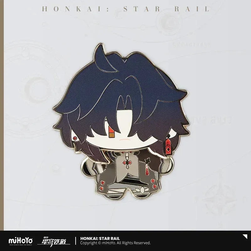 Honkai: Star Rail Chibi Doll Series Metal Pin Badge