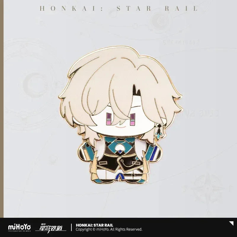 Honkai: Star Rail Chibi Doll Series Metal Pin Badge