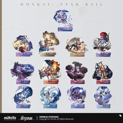 Honkai: Star Rail The Nihility Character Warp Artwork Acrylic Stand Welt ACG Go Anime www.acg-go.com Acheron, Black Swan, Cipher, Guinaifen, Hysilens, Jiaoqiu, Kafka, Luka, Pela, Sampo, Silver Wolf, Stand, Welt