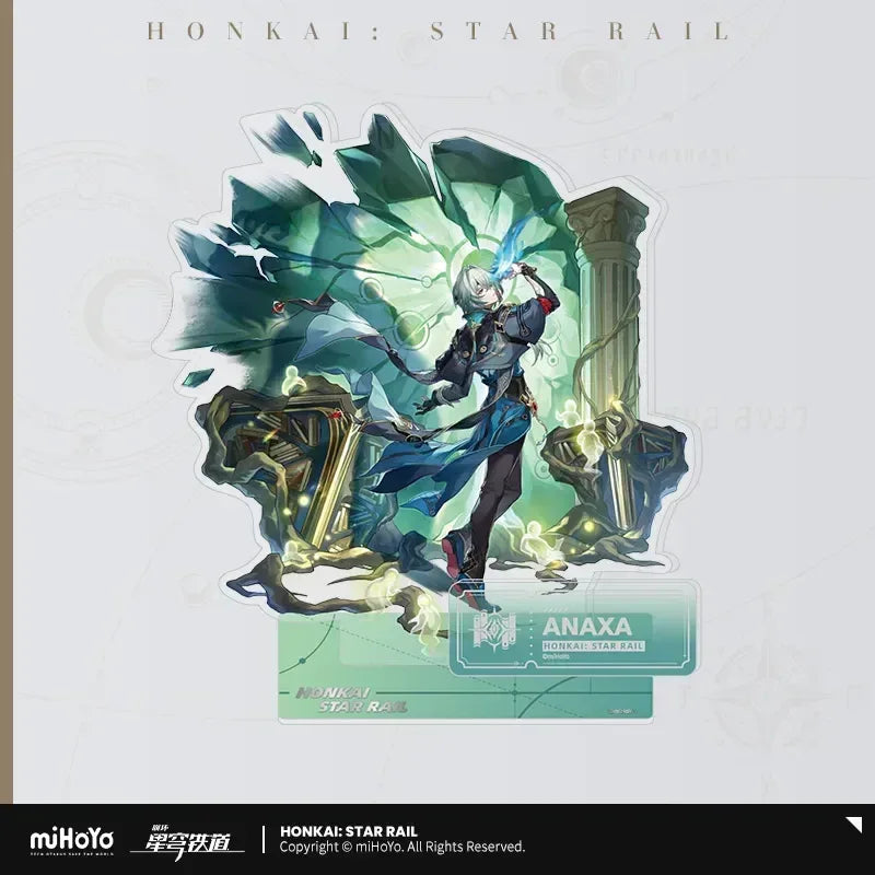 Honkai: Star Rail The Erudition Character Warp Artwork Acrylic Stand Anaxa ACG Go Anime www.acg-go.com Anaxa, Argenti, Herta, Himeko, Jade, Jing Yuan, Qingque, Rappa, Serval, Stand, The Herta