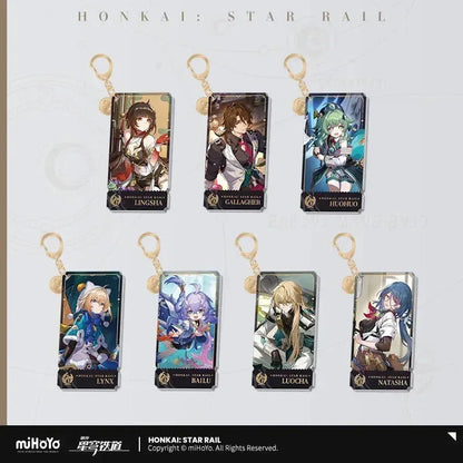 Honkai: Star Rail The Abundance Character Warp Artwork Acrylic Keychain Natasha ACG Go Anime www.acg-go.com Bailu, Gallagher, Huohuo, Lingsha, Luocha, Lynx, Natasha, Pendant & Keychain