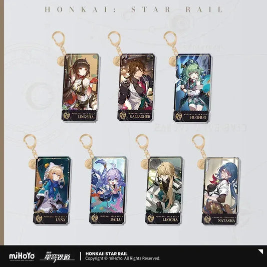 Honkai: Star Rail The Abundance Character Warp Artwork Acrylic Keychain Natasha ACG Go Anime www.acg-go.com Bailu, Gallagher, Huohuo, Lingsha, Luocha, Lynx, Natasha, Pendant & Keychain