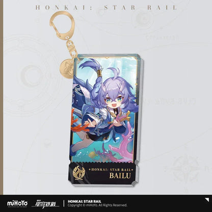 Honkai: Star Rail The Abundance Character Warp Artwork Acrylic Keychain Bailu ACG Go Anime www.acg-go.com Bailu, Gallagher, Huohuo, Lingsha, Luocha, Lynx, Natasha, Pendant & Keychain
