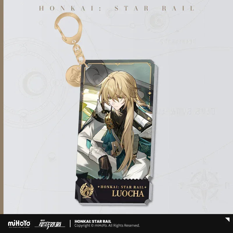 Honkai: Star Rail The Abundance Character Warp Artwork Acrylic Keychain Luocha ACG Go Anime www.acg-go.com Bailu, Gallagher, Huohuo, Lingsha, Luocha, Lynx, Natasha, Pendant & Keychain