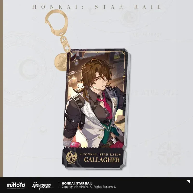 Honkai: Star Rail The Abundance Character Warp Artwork Acrylic Keychain Gallagher ACG Go Anime www.acg-go.com Bailu, Gallagher, Huohuo, Lingsha, Luocha, Lynx, Natasha, Pendant & Keychain