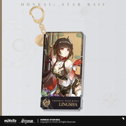 Honkai: Star Rail The Abundance Character Warp Artwork Acrylic Keychain Lingsha ACG Go Anime www.acg-go.com Bailu, Gallagher, Huohuo, Lingsha, Luocha, Lynx, Natasha, Pendant & Keychain
