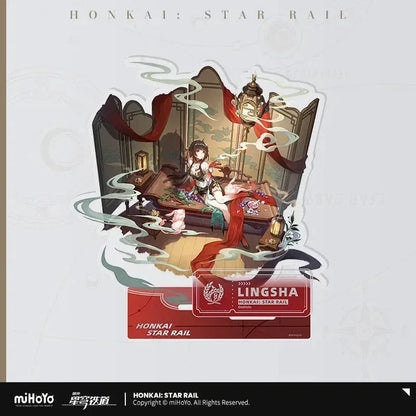 Honkai: Star Rail The Abundance Character Warp Artwork Acrylic Stand Lingsha ACG Go Anime www.acg-go.com Bailu, Gallagher, Huohuo, Lingsha, Luocha, Lynx, Natasha, Stand