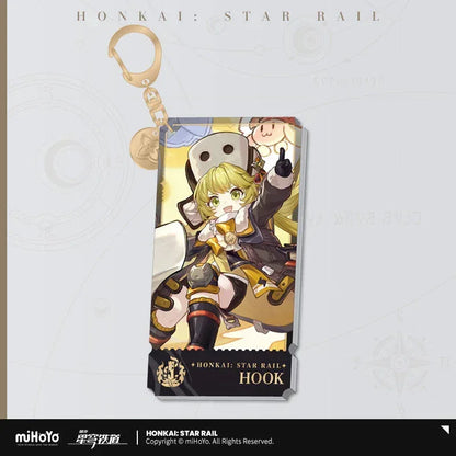 Honkai: Star Rail The Destruction Character Warp Artwork Acrylic Keychain Hook ACG Go Anime www.acg-go.com Arlan, Blade, Caelus, Clara, Dan Heng • Imbibitor Lunae, Firefly, Hook, Jingliu, Misha, Mydei, Pendant & Keychain, Phainon, Sam, Stelle, Trailblazer, Xueyi, Yunli