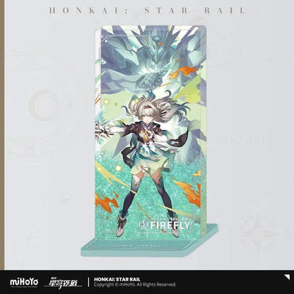Honkai: Star Rail The Destruction Character Warp Artwork Acrylic Glitter Quicksand Stand Decoration Firefly ACG Go Anime www.acg-go.com Cyrene, Firefly, Stand, Sunday