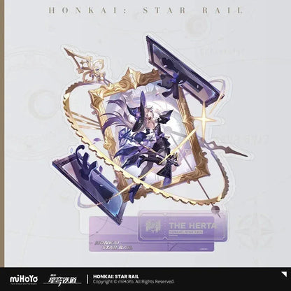 Honkai: Star Rail The Erudition Character Warp Artwork Acrylic Stand The Herta ACG Go Anime www.acg-go.com Anaxa, Argenti, Herta, Himeko, Jade, Jing Yuan, Qingque, Rappa, Serval, Stand, The Herta