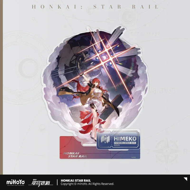 Honkai: Star Rail The Erudition Character Warp Artwork Acrylic Stand Himeko ACG Go Anime www.acg-go.com Anaxa, Argenti, Herta, Himeko, Jade, Jing Yuan, Qingque, Rappa, Serval, Stand, The Herta