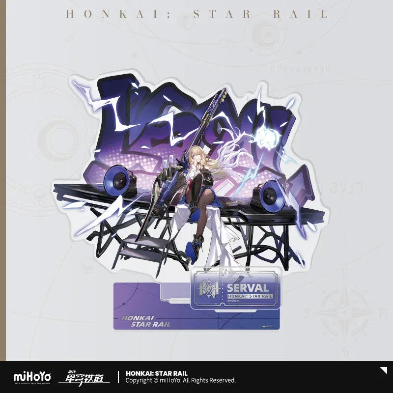 Honkai: Star Rail The Erudition Character Warp Artwork Acrylic Stand Serval ACG Go Anime www.acg-go.com Anaxa, Argenti, Herta, Himeko, Jade, Jing Yuan, Qingque, Rappa, Serval, Stand, The Herta