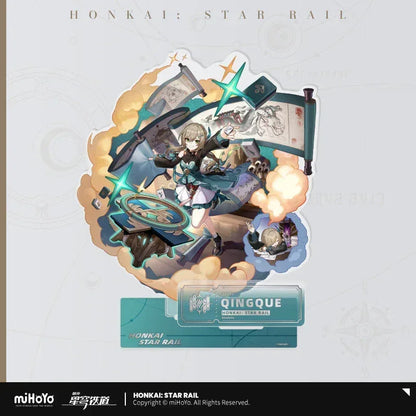 Honkai: Star Rail The Erudition Character Warp Artwork Acrylic Stand Qingque ACG Go Anime www.acg-go.com Anaxa, Argenti, Herta, Himeko, Jade, Jing Yuan, Qingque, Rappa, Serval, Stand, The Herta