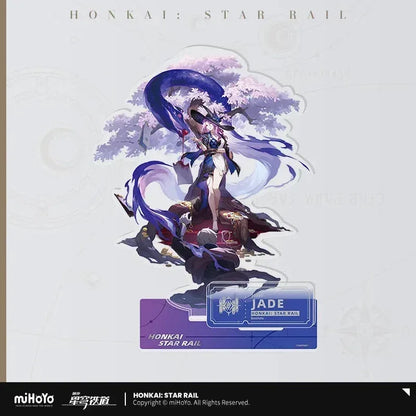 Honkai: Star Rail The Erudition Character Warp Artwork Acrylic Stand Jade ACG Go Anime www.acg-go.com Anaxa, Argenti, Herta, Himeko, Jade, Jing Yuan, Qingque, Rappa, Serval, Stand, The Herta