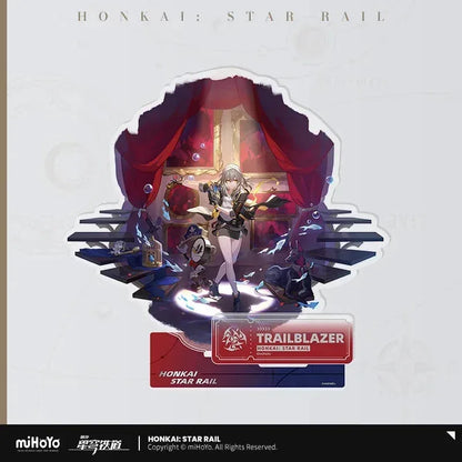 Honkai: Star Rail The Harmony Character Warp Artwork Acrylic Stand Trailblazer Stelle (Female) ACG Go Anime www.acg-go.com Asta, Bronya, Caelus, Cerydra, Hanya, Robin, Ruan Mei, Sparkle, Stand, Stelle, Tingyun, Trailblazer, Tribbie, Yukong