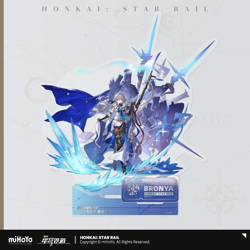 Honkai: Star Rail The Harmony Character Warp Artwork Acrylic Stand Bronya ACG Go Anime www.acg-go.com Asta, Bronya, Caelus, Cerydra, Hanya, Robin, Ruan Mei, Sparkle, Stand, Stelle, Tingyun, Trailblazer, Tribbie, Yukong