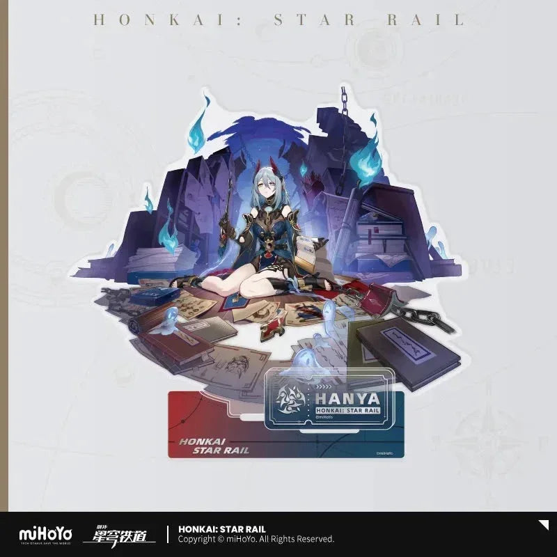 Honkai: Star Rail The Harmony Character Warp Artwork Acrylic Stand Hanya ACG Go Anime www.acg-go.com Asta, Bronya, Caelus, Cerydra, Hanya, Robin, Ruan Mei, Sparkle, Stand, Stelle, Tingyun, Trailblazer, Tribbie, Yukong