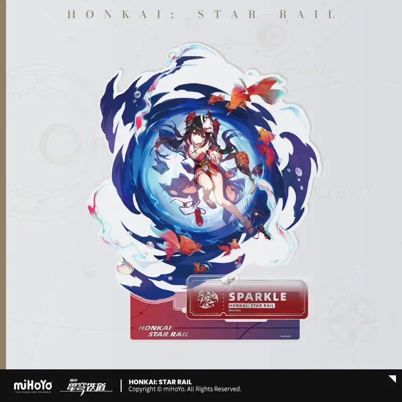 Honkai: Star Rail The Harmony Character Warp Artwork Acrylic Stand Sparkle ACG Go Anime www.acg-go.com Asta, Bronya, Caelus, Cerydra, Hanya, Robin, Ruan Mei, Sparkle, Stand, Stelle, Tingyun, Trailblazer, Tribbie, Yukong