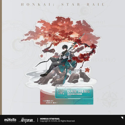 Honkai: Star Rail The Hunt Character Warp Artwork Acrylic Stand Dan Heng ACG Go Anime www.acg-go.com Boothill, Dan Heng, Dr. Ratio, Feixiao, Marius von Hagen, Moze, Seele, Stand, Sushang, Topaz and Numby, Yanqing