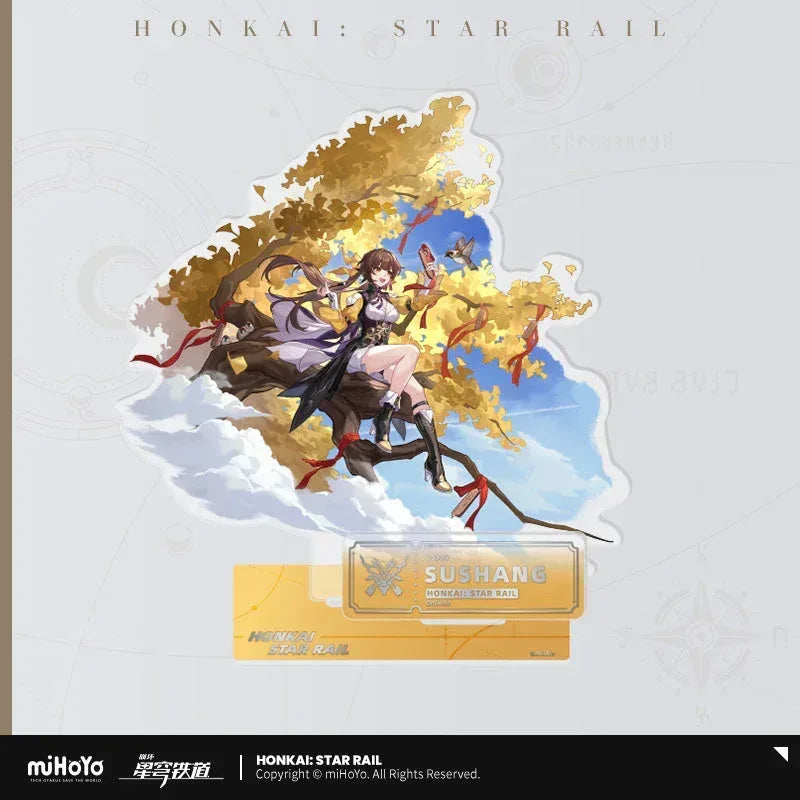 Honkai: Star Rail The Hunt Character Warp Artwork Acrylic Stand Sushang ACG Go Anime www.acg-go.com Boothill, Dan Heng, Dr. Ratio, Feixiao, Marius von Hagen, Moze, Seele, Stand, Sushang, Topaz and Numby, Yanqing