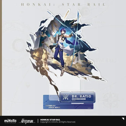 Honkai: Star Rail The Hunt Character Warp Artwork Acrylic Stand Dan Heng ACG Go Anime www.acg-go.com Boothill, Dan Heng, Dr. Ratio, Feixiao, Marius von Hagen, Moze, Seele, Stand, Sushang, Topaz and Numby, Yanqing