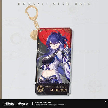 Honkai: Star Rail The Nihility Character Warp Artwork Acrylic Keychain Acheron ACG Go Anime www.acg-go.com Acheron, Black Swan, Cipher, Guinaifen, Hysilens, Jiaoqiu, Kafka, Luka, Pela, Pendant & Keychain, Sampo, Silver Wolf, Welt