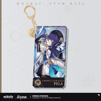 Honkai: Star Rail The Nihility Character Warp Artwork Acrylic Keychain Pela ACG Go Anime www.acg-go.com Acheron, Black Swan, Cipher, Guinaifen, Hysilens, Jiaoqiu, Kafka, Luka, Pela, Pendant & Keychain, Sampo, Silver Wolf, Welt