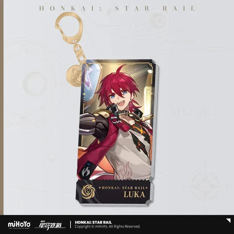 Honkai: Star Rail The Nihility Character Warp Artwork Acrylic Keychain Luka ACG Go Anime www.acg-go.com Acheron, Black Swan, Cipher, Guinaifen, Hysilens, Jiaoqiu, Kafka, Luka, Pela, Pendant & Keychain, Sampo, Silver Wolf, Welt