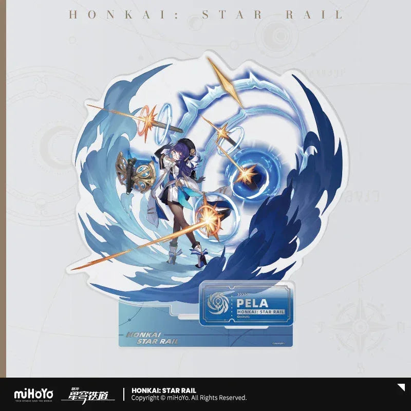 Honkai: Star Rail The Nihility Character Warp Artwork Acrylic Stand Pela ACG Go Anime www.acg-go.com Acheron, Black Swan, Cipher, Guinaifen, Hysilens, Jiaoqiu, Kafka, Luka, Pela, Sampo, Silver Wolf, Stand, Welt
