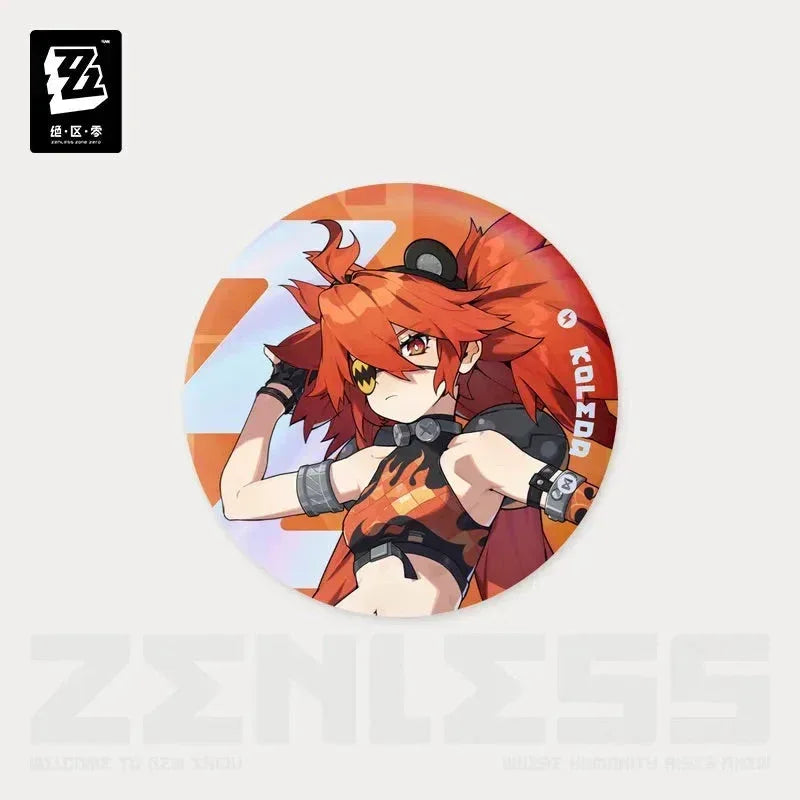 Zenless Zone Zero Time Signal Research Series Tinplate Badge Koleda Belobog ACG Go Anime www.acg-go.com Alexandrina Sebastiane (Rina), Anby Demara, Anton Ivanov, Badge, Belle, Ben Bigger, Billy Kid, Corin Wickes, Ellen Joe, Grace Howard, Koleda Belobog, Nekomiya Mana, Nicole Demara, Soldier 11, Von Lycaon, Wise