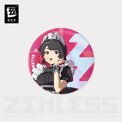Zenless Zone Zero Time Signal Research Series Tinplate Badge Ellen Joe ACG Go Anime www.acg-go.com Alexandrina Sebastiane (Rina), Anby Demara, Anton Ivanov, Badge, Belle, Ben Bigger, Billy Kid, Corin Wickes, Ellen Joe, Grace Howard, Koleda Belobog, Nekomiya Mana, Nicole Demara, Soldier 11, Von Lycaon, Wise