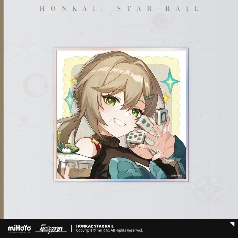Honkai: Star Rail Universe Candy House Series Shikishi Cardboard Qingque ACG Go Anime www.acg-go.com Argenti, Aventurine, Badge, Boothill, Castorice, Dan Heng, Firefly, Gepard, Jiaoqiu, Jing Yuan, Kafka, Luka, Luocha, March 7th, Qingque, Rappa, Ruan Mei, Serval, Sparkle