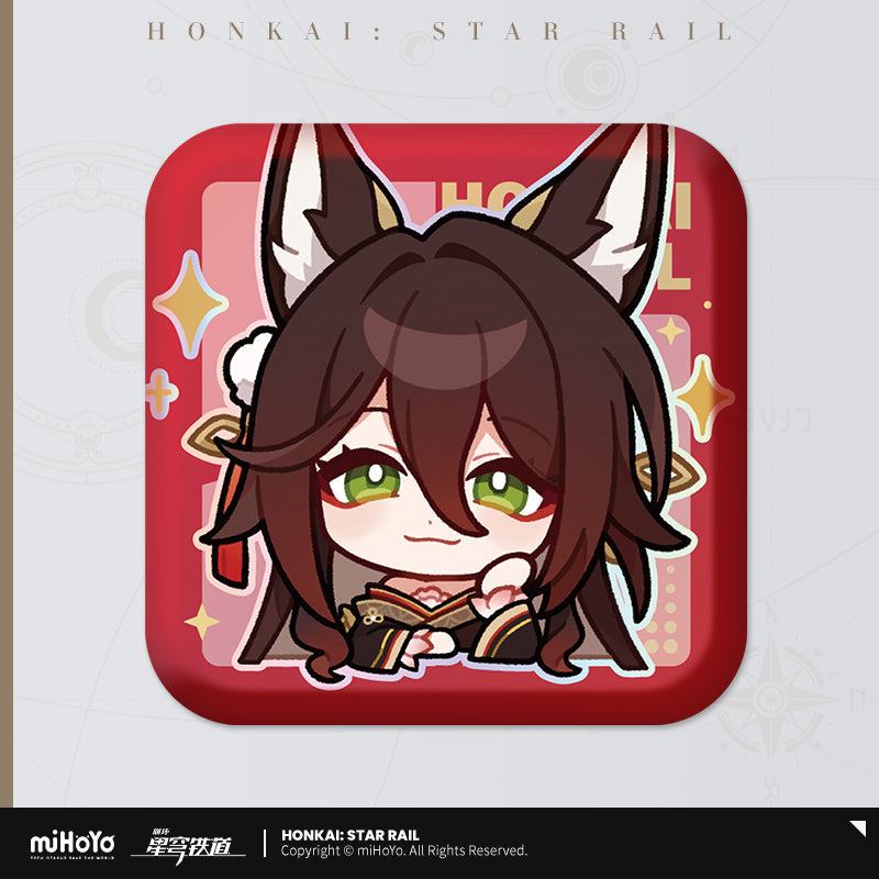 Pom-Pom Exhibition Series Square Tinplate Badge