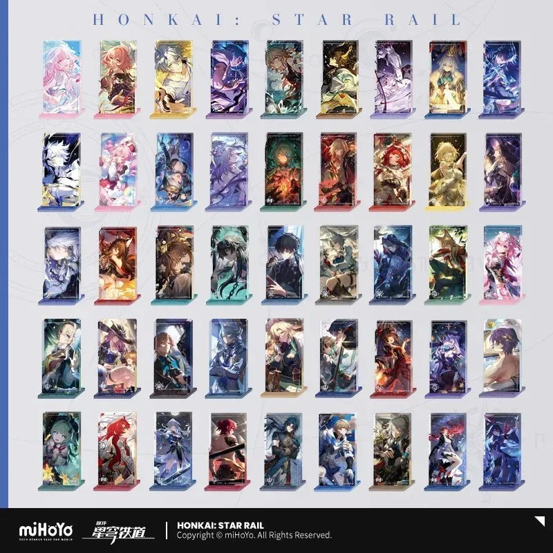 Honkai: Star Rail Light Cone Series Glitter Quicksand Acrylic Block Ornaments Night on the Milky Way ACG Go Anime www.acg-go.com Anaxa, Argenti, Art Decor, Aventurine, Black Swan, Blade, Castorice, Cipher, Dan Heng, Dan Heng • Imbibitor Lunae, Feixiao, Gepard, Himeko, Huohuo, Hyacine, Jing Yuan, Jingliu, Light Cone, Luka, Moze, Mydei, Ruan Mei, Seele, Sparkle, Stand, Tribbie