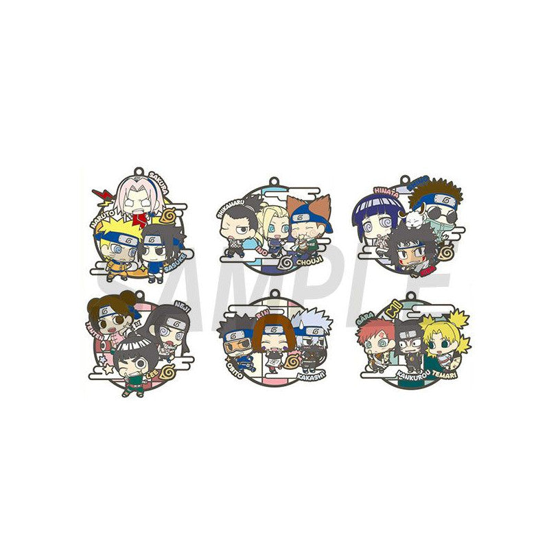 Naruto: Shippuden 3-Man squad! Rubber Keychain Mystery Box Megahouse